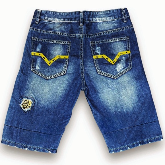 HABITSZM Distressed Denim Shorts - Picture 6 of 9